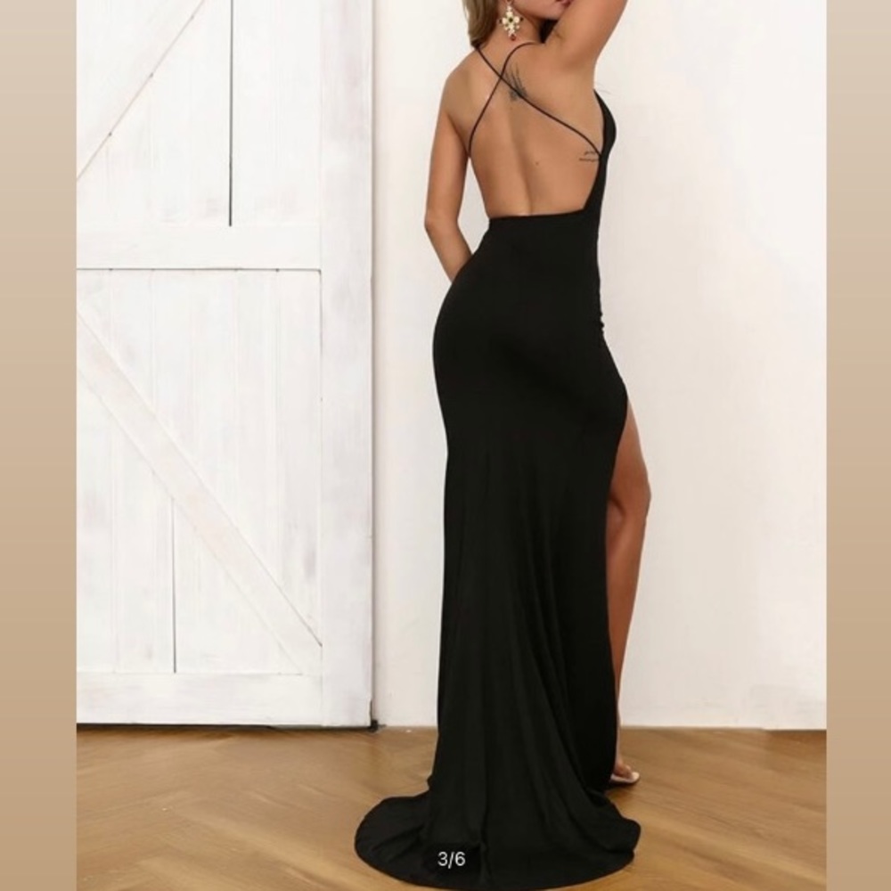Open Back High Slit Halter Dress *BRAND NEW* - Picture 4 of 4